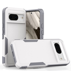 TopSave New Style Matt Polish PC+TPU 2 in 1 Slim Lightweight Shockproof, Rugged, Protective Armor Case For Google Pixel 9a 6.3" 5G, White