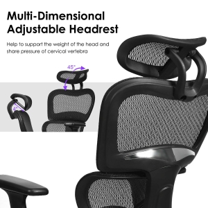 Gymax Mesh Office Chair Recliner High Back Adjustable with Headrest &  Lumbar Support | Best Buy Canada