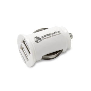 Adreama 2 Port Car Charger - White