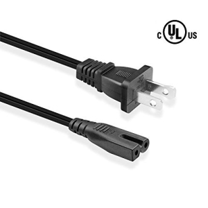 [UL Listed] XINYUWIN 2 Prong Power Cord Wall Cable 6 Ft Compatible with Vizio LED TV E390-A1, E291-A1, E231-B1,