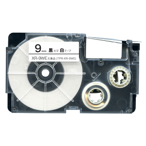 Zoomtoner Compatible Casio Black on White Cassette Label Tape 9MM / 3/8 - 8M / 26
