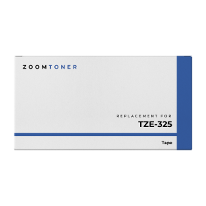 Zoomtoner Compatible BROTHER P-Touch Label Tape TZE-325 - 0.35" x 26' White on Black