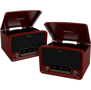 Electrohome Kingston Vintage Vinyl Record Player Stereo System - 2 PACK