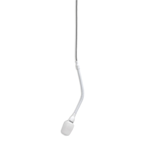 Shure MX202 Microflex Overhead Mic, Cardioid, Inline Preamp w/ 3-pin XLR Connector - Bright White