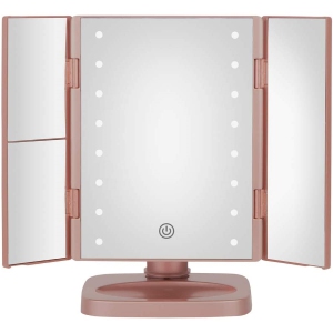 Conair TGBE90C - Three-Tier Makeup Mirror with LED Lighting, Pink