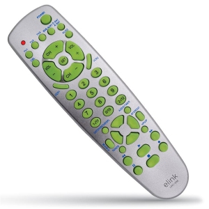 eLink URC-386 - 9-in-1 Universal Remote Control for TV, VCR, DVD, Cable, Satellite, CD/AUX, VCDE, Silver color