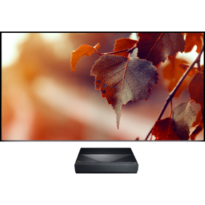 Elunevision Aurora 8K Ultra Short Throw NanoEdge Screen with Optoma CinemaX Pro 4K UST Projector (100")