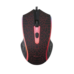 Xtrike Me GM-206 - Optical Gaming Mouse, Wired with 4 Buttons and 7 Color Backlight, DPI 800/1000/1200, Black