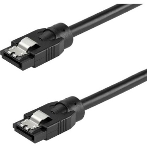 StarTech 0.3 m Round SATA Cable - Latching Connectors - 6Gbs SATA Cord - SATA Hard Drive Power Cable - Lifetime Warranty