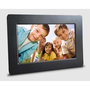 Sungale 7-in Digital Photo Frame - 1024x600 LCD, USB & SD Card Ports - w/ Sleek Design & Great Display Clarity - Black