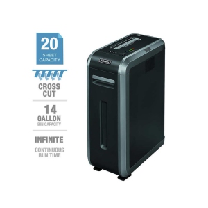 Fellowes Powershred 125Ci Cross-cut Shredder, cut through plastic credit cards, paper clips, staples, CD/DVDs-1018766