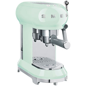 Smeg 50's Style Manual Espresso Machine with 15 Bar Pressure - Pastel Green