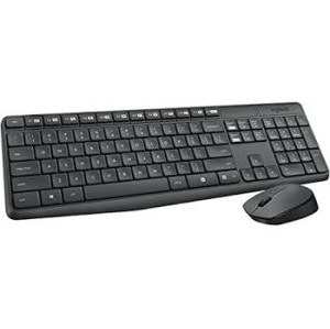 Logitech MK235 Wireless Optical Keyboard & Mouse Combo, English, Brown Box