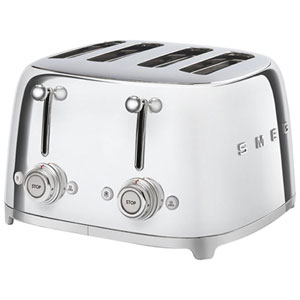 Smeg 50's Style Retro Toaster - 4-Slice - Chrome
