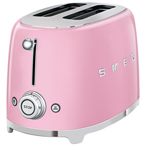Smeg 50's Style Retro Toaster - 2-Slice - Pink
