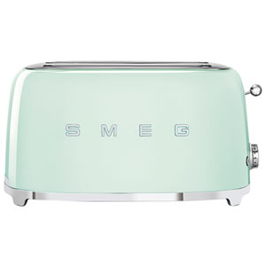 Smeg 50's Style Retro Long Slot Toaster - 4-Slice - Pastel Green