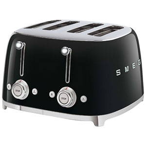 Smeg 50's Style Retro Toaster - 4-Slice - Black