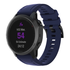 StrapsCo Silicone Rubber Watch Band Strap for Garmin Fenix 6S & Fenix 5S - Midnight Blue