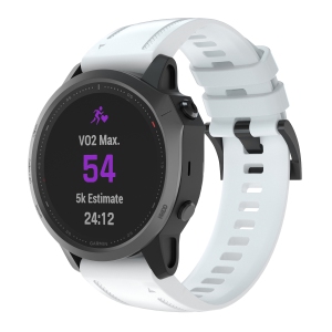 StrapsCo Silicone Rubber Watch Band Strap for Garmin Fenix 6S & Fenix 5S - White