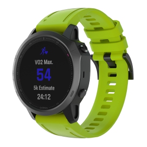 StrapsCo Silicone Rubber Watch Band Strap for Garmin Fenix 6S & Fenix 5S - Light Green