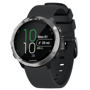 StrapsCo Silicone Rubber Band for Garmin Forerunner 245, 645, Vivoactive 3, Vivomove, Vivomove 3, HR - Short-Medium - Black