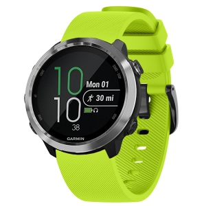 StrapsCo Silicone Rubber Band for Garmin Forerunner 245, 645, Vivoactive 3, Vivomove, Vivomove 3, HR - Short-Medium - Green