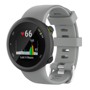 StrapsCo Silicone Rubber Watch Band Strap for Garmin Forerunner 45 & Swim 2 - Grey