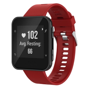 StrapsCo Silicone Rubber Watch Band Strap for Garmin Forerunner 30 & 35 - Red