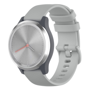 StrapsCo Silicone Rubber Watch Band Strap for Garmin Vivomove 3S & Vivoactive 4S - Grey