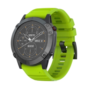 StrapsCo Silicone Rubber Watch Band Strap for Garmin Fenix 3, Fenix 3 HR, Fenix 5X, Fenix 5X Plus, Fenix 6X - Light Green