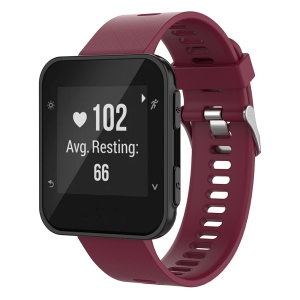 StrapsCo Silicone Rubber Watch Band Strap for Garmin Forerunner 30 & 35 - Wine Red