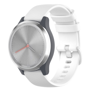 StrapsCo Silicone Rubber Watch Band Strap for Garmin Vivomove 3S & Vivoactive 4S - White