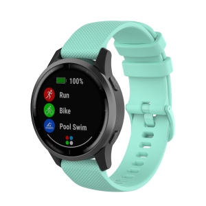 StrapsCo 22mm Quick Release Silicone Rubber Watch Band Strap for Garmin Vivoactive 4 - Mint Green
