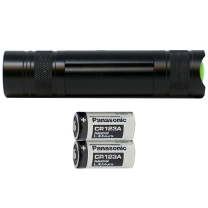 Cree XP-E LED - 220 Lumens Flashlight (S06) + 2 x Panasonic CR123 Batteries