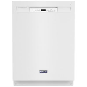 Maytag 24" 50dB Front-Control PowerBlast Heated Dry Dishwasher (MDB4949SKW) - White