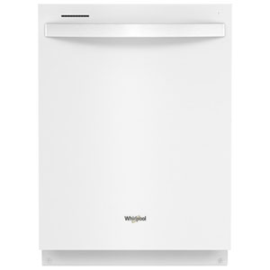 Whirlpool 24" 47dB Front-Control Dishwasher with Third Rack (WDT750SAKW) - White