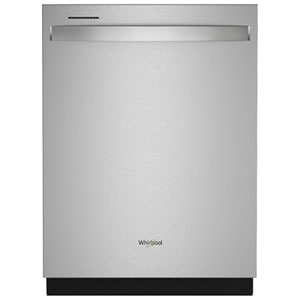 Whirlpool 24" 47dB Top-Control Large Capacity Stainless Steel Tub Dishwasher with Third Rack (WDT750SAKZ) - Fingerprint Resistant Stainless Steel