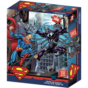 Jigsaw 3D Puzzle DC Comics 24 Inch by 18 Inch Puzzle 300 Piece - Superman vs Brainiac