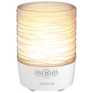 iHome Zenergy Portable Bluetooth Meditative Light, Speaker and Sound Therapy Candle - White