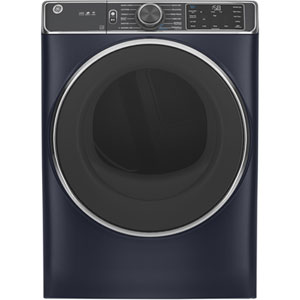 GE 7.8 Cu. Ft. Large Capacity Stackable Electric Dryer with Moisture Sensing, PowerSteam, Energy Star & Wi-Fi (GFD85ESMNRS) - Sapphire Blue