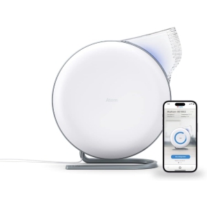 IQAir Atem Desk Personal HEPA Air Purifier for Allergies, Pet Dander, Asthma, Pollen, and Dust, up to 150 sq.ft. Coverage, Perfect for Desk, Office or Small Space (White)