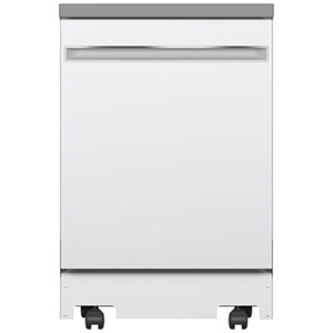 GE 23.62'' 58dB Portable Dishwasher (GPT225SGLWW) - White - Open Box - Scratch & Dent