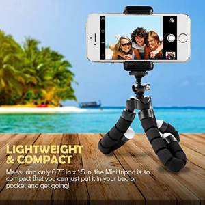 Selfie Tripod with Blue Tooth Shutter Remote for Cell Phone GoPro . This Digital Camera Flexible Octopus Gorilla Legs will Wrap , Hang or Stand Anywhere.
