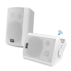 Pyle Pair of 5.25'' Home Bluetooth Speaker System, IP44 Waterproof - White (PDWR51BTWT)