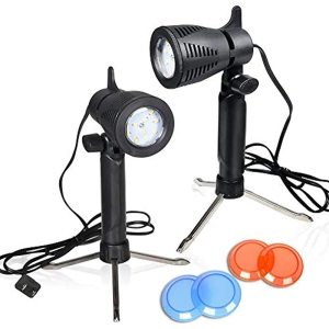 Vivider (TM) 2PCS Photography LED Continuous Light Lamp 5500K Portable Camera Photo Lighting for Table Top Studio