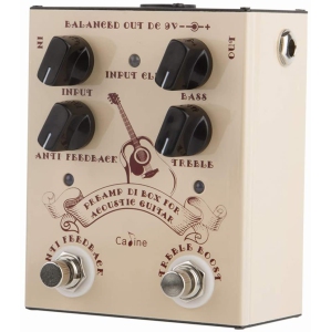 Dolamo Guitar Effects Pedals Caline Pre-amp DI Box for Electric Acoustic Guitar EQ Equalizer True Bypass Brown CP-40