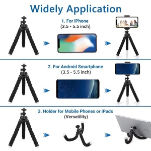 Home-Neat Premium Phone Tripod, Flexible Tripod with Wireless Remote Shutter, Compatible with iPhone/Android Samsung,