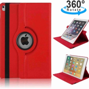 Red Leather Smart Rotating Case Cover for Apple iPad Mini 2 iPad Mini 3 Gen with Built in Stand