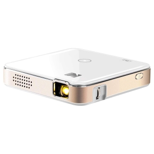 KODAK Luma 150 Mini Pocket Projector - 1080P, Wireless, Rechargeable Battery & Speaker, White/Gold