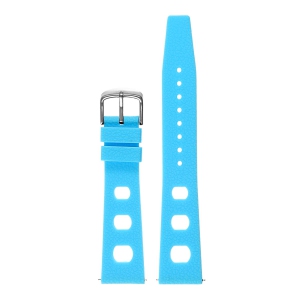StrapsCo Vintage Style Rubber Rally Watch Band Strap for Samsung Galaxy Watch 3 - 20mm - For 41mm Galaxy Watch3 - Light Blue